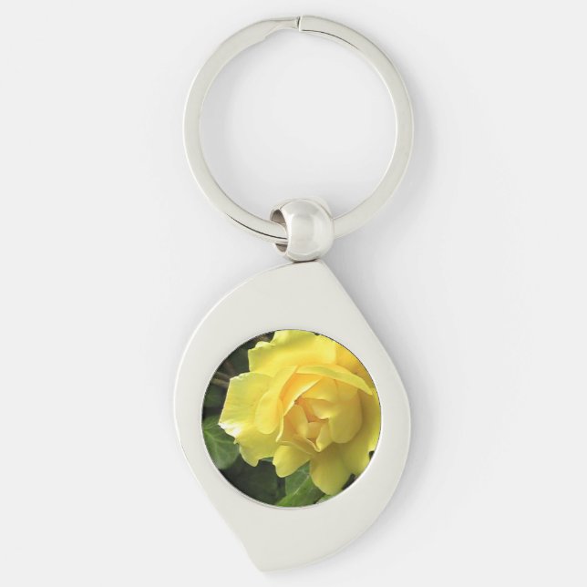 Llavero de la belleza del rosa amarillo (Anverso)