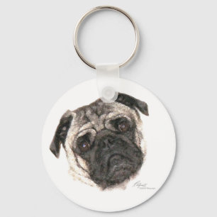 Llavero de la cara de la taza del barro amasado