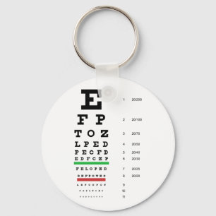 Llavero de la carta de ojo de Snellen