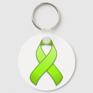 Llavero de la cinta de la conciencia de la verde