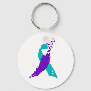 Llavero de la cinta de la conciencia del suicidio