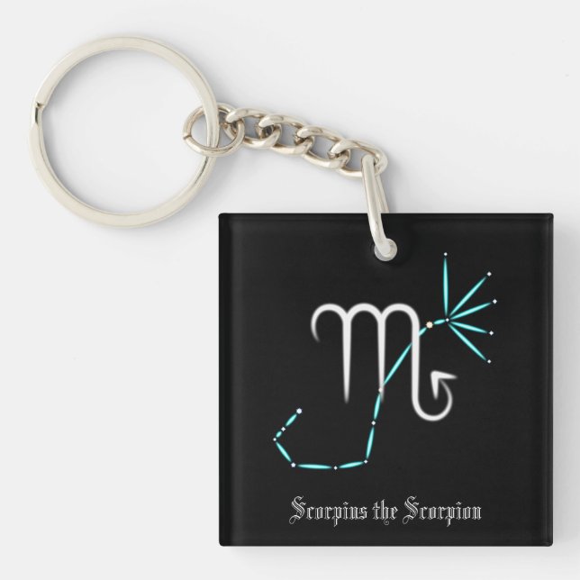 Llavero de la constelación zodiacal Escorpio (Frente)