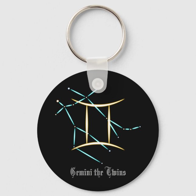 Llavero de la constelación zodiacal Géminis (Anverso)