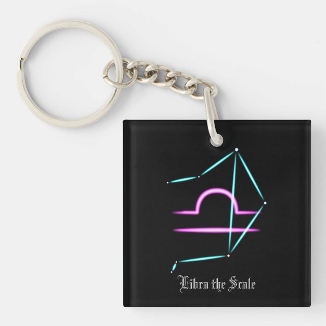 Llavero de la constelación zodiacal Libra (Frente)