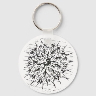 Llavero de la flor de Yin-Yang