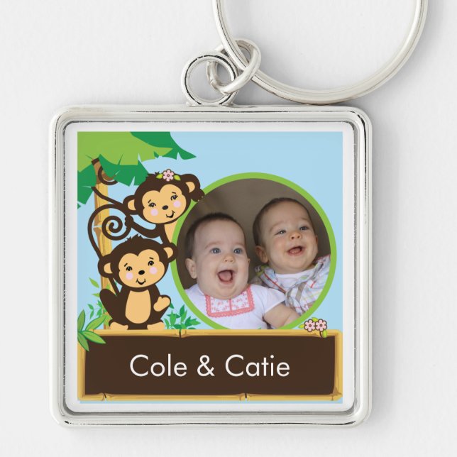 Llavero de la foto del mono (Frente)