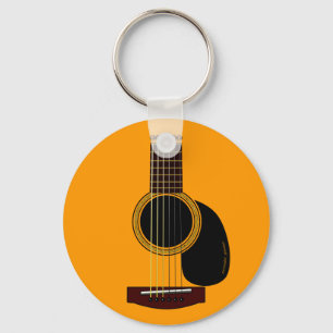 llavero de la guitarra acústica