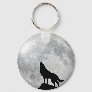 Llavero de la Luna Llena del lobo del grito