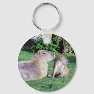 Llavero de la mamá y del hijo del Capybara