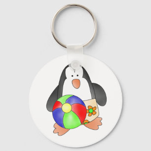Llavero de la nadada de los muchachos del pingüin