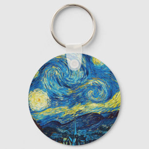 Llavero de la noche estrellada de Van Gogh