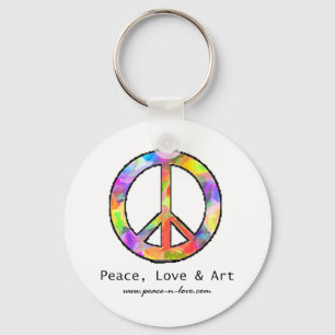 Llavero de la paz, del amor y del arte