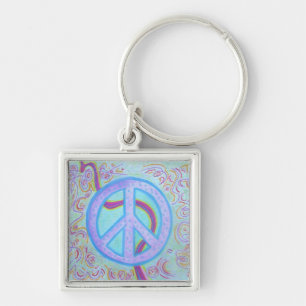 Llavero de la plata esterlina - paz