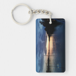 Llavero de la puesta del sol del puente de la isla