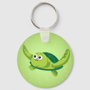Llavero de la tortuga verde