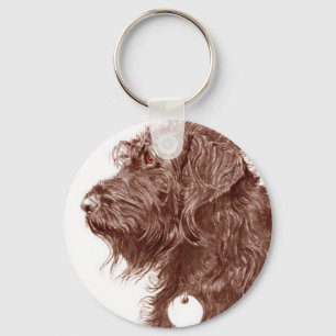 Llavero de Labradoodle del chocolate