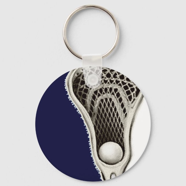 Llavero de Lacrosse Azul Marino (Anverso)