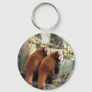 Llavero de las pandas rojas