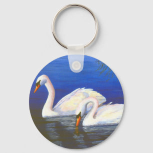 Llavero de las reflexiones del cisne