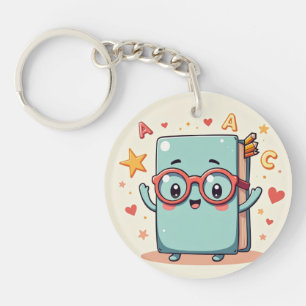 Llavero de Libro Kawaii – Amuleto Lindo y Friki