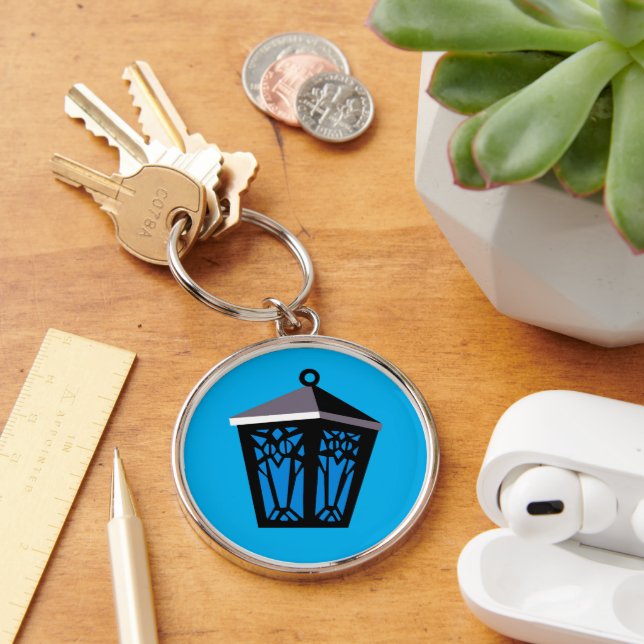 Llavero de Linterna de Búho Azul Claro (Escritorio )