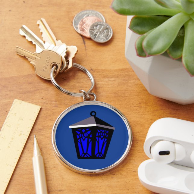 Llavero de Linterna de Búho Azul Oscuro (Escritorio )