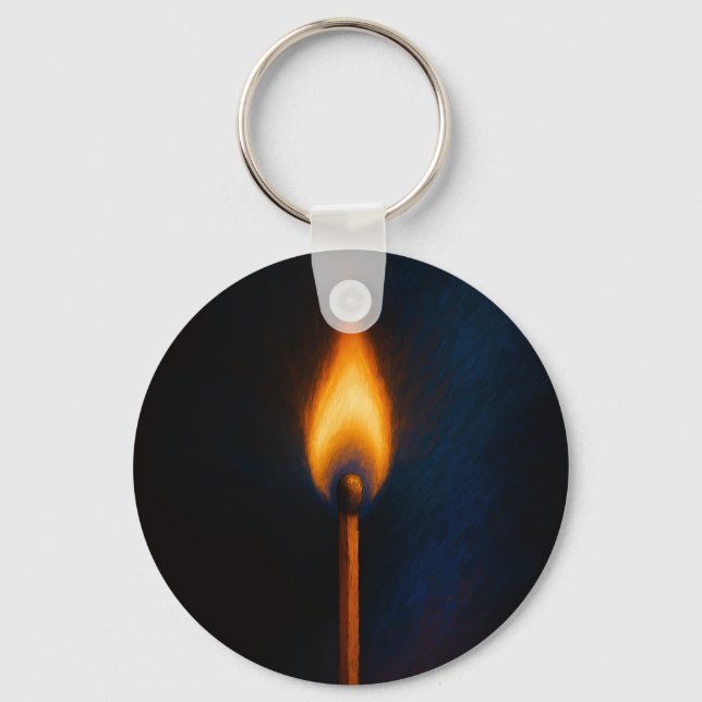Llavero de llama de cerilla encendida (Anverso)