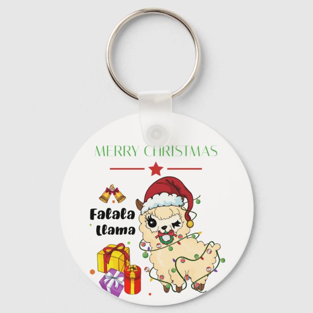Llavero de Llama de Navidad (Anverso)