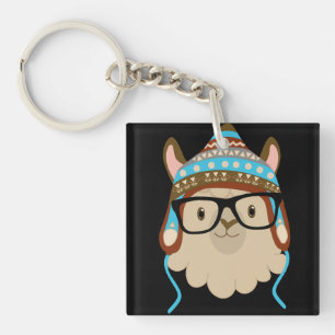 Llavero de Llama Hipster