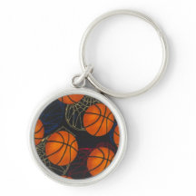 Llavero de los baloncestos y de los aros
