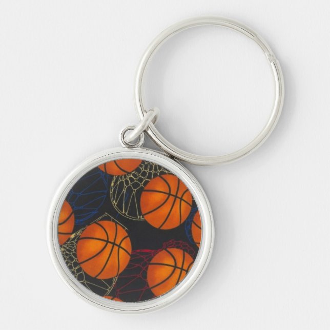 Llavero de los baloncestos y de los aros (Frente)