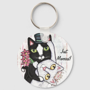 Llavero de los gatos de la boda