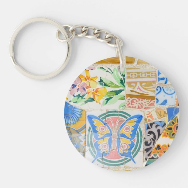 Llavero de los mosaicos de Guell del parque (Frente)