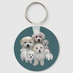 Llavero de los perritos de Bichon Frise