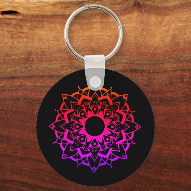Llavero de Mandala Geométrico (Reverso )