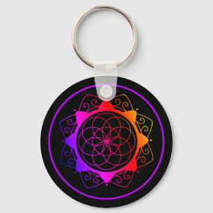 Llavero de Mandala Geométrico Simple