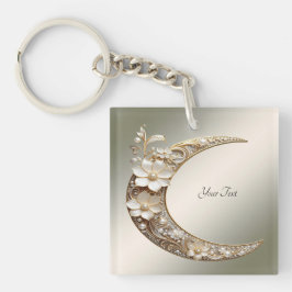 Llavero de Marco de Luna Creciente Decorativo
