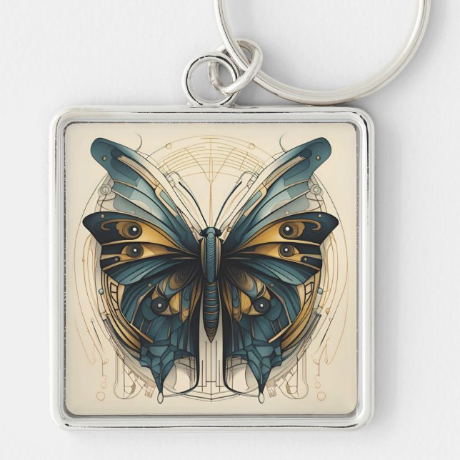 Llavero de Mariposa Art Déco (Frente)