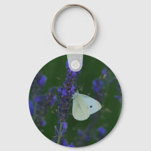 Llavero de mariposa en lavanda