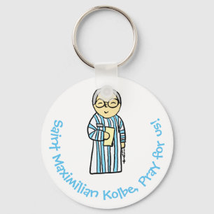 Llavero de Maximiliano Kolbe del santo