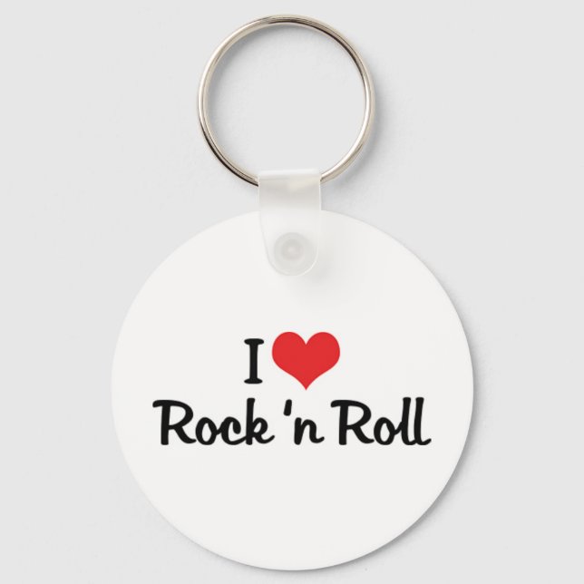 Llavero de Me encanta el Rock & Roll (Anverso)