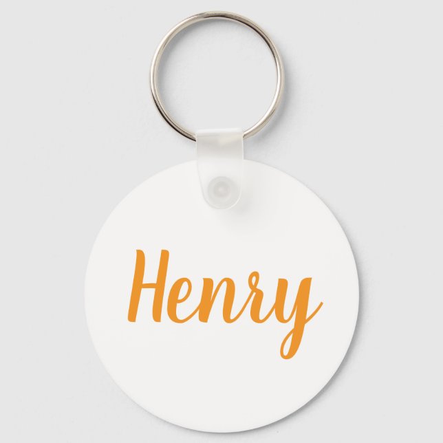 Llavero de metal con el nombre Henry (Anverso)