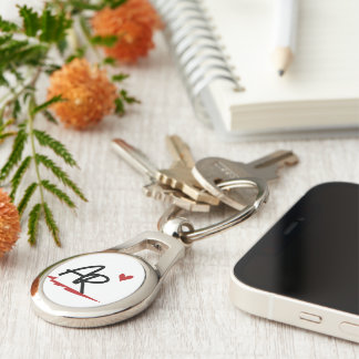 Llavero de metal de amor romántico personalizado