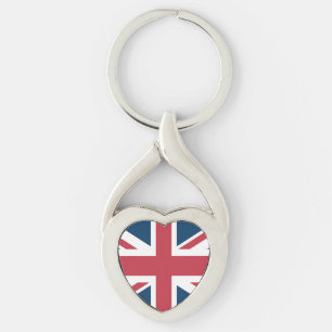 Llavero de metal de la bandera británica Union Jac
