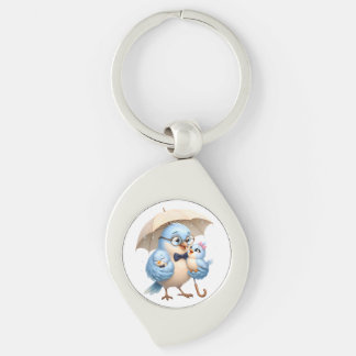 Llavero de metal de Papá Pájaro Regalo familiar