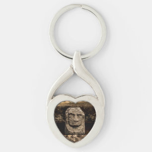 Llavero de Metal de Tótem de Piedra Sonriente Camb