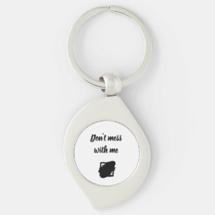 Llavero de Metal No Te Metas Conmigo Diseño Minima