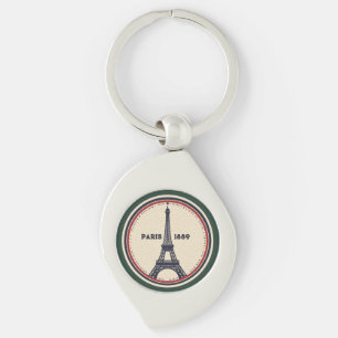Llavero de metal Vintage Paris Torre Eiffel 1889