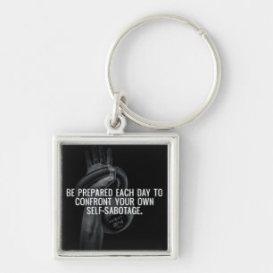 Llavero de motivación del gimnasio de Kettlebell