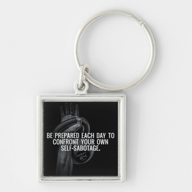 Llavero de motivación del gimnasio de Kettlebell (Frente)